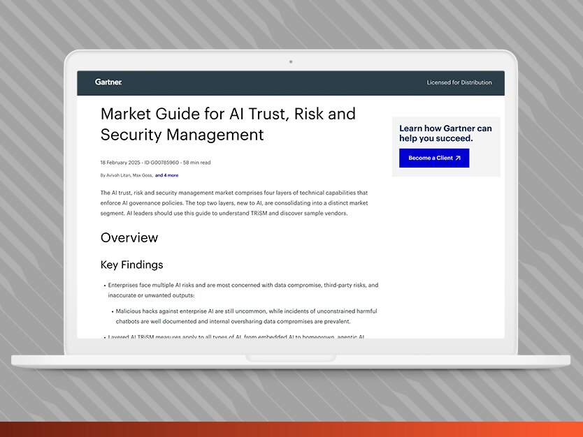 Gartner Market Guide: AI Trust, Risk and Security Management