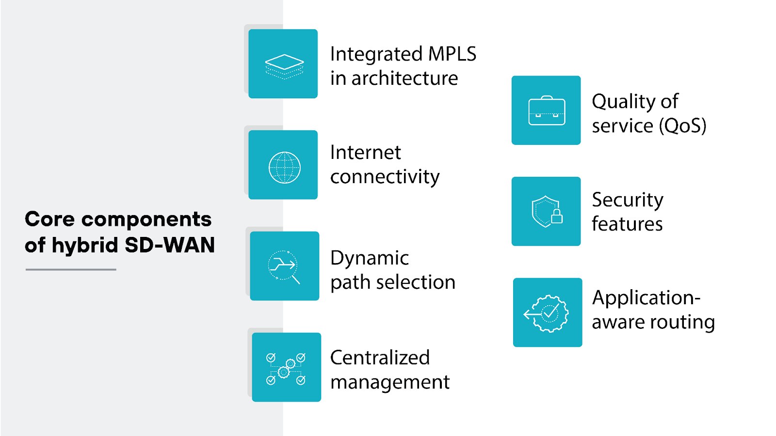 Core components of hybrid SD-WAN