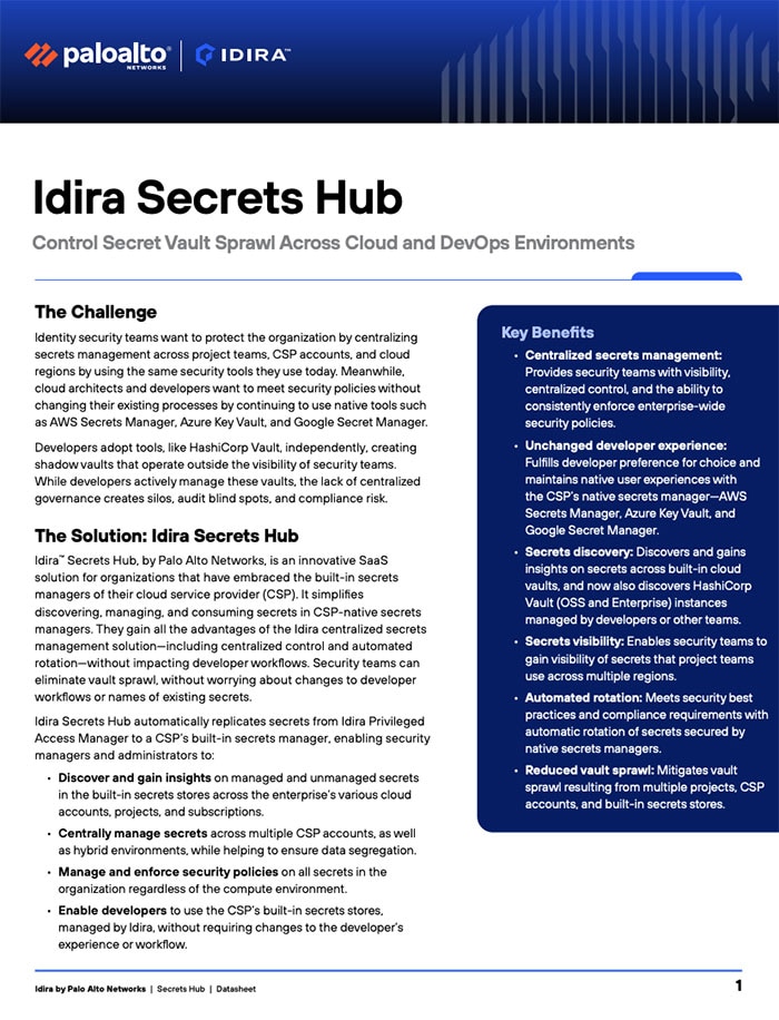 Secrets Hub Datasheet