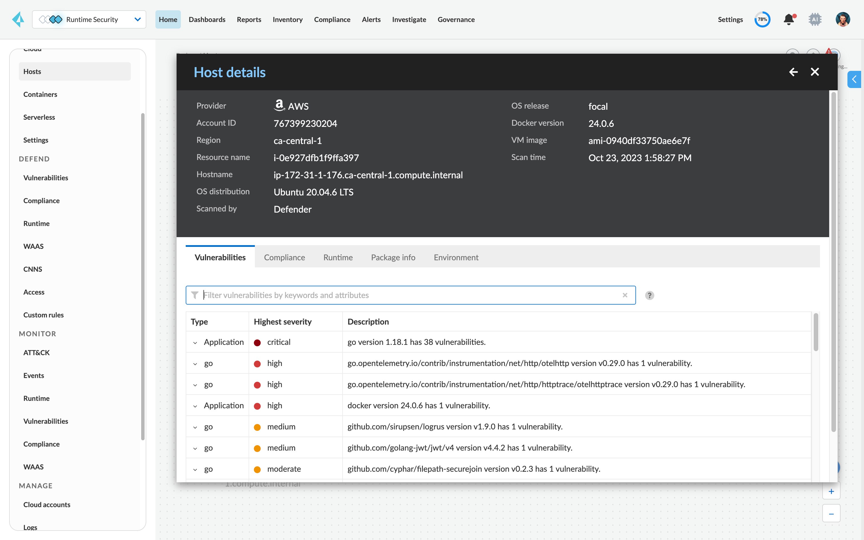 Image of CI/CD & VM Image scanning