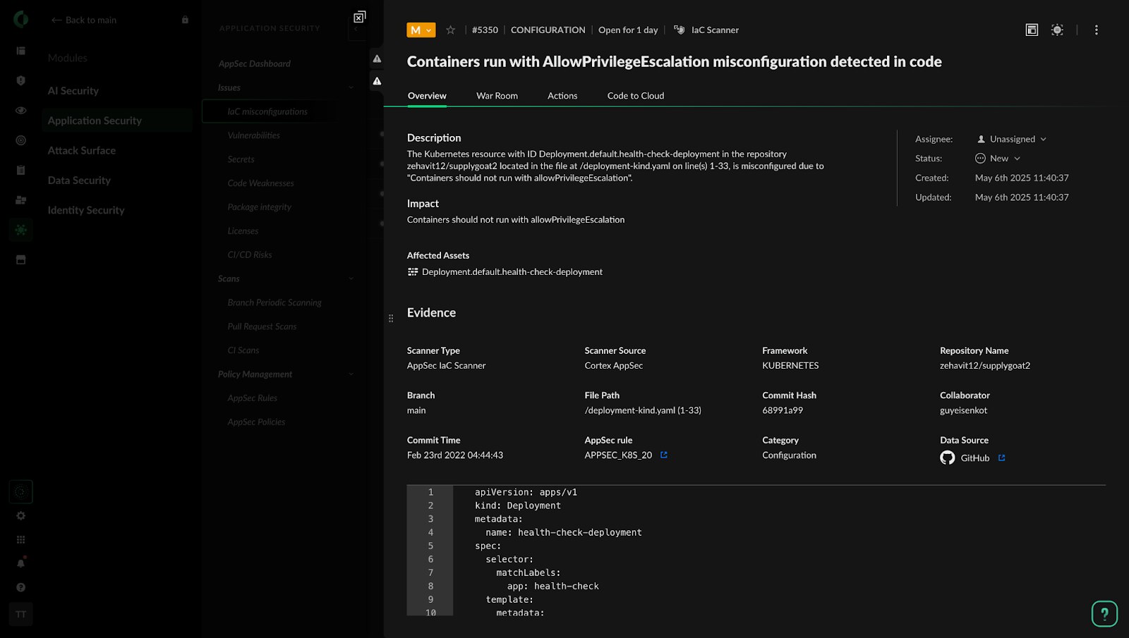 Cortex Cloud supply chain example with Kubernetes Cortex Cloud supply chain example with Kubernetes